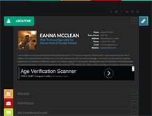 Tablet Screenshot of eannamcclean.com